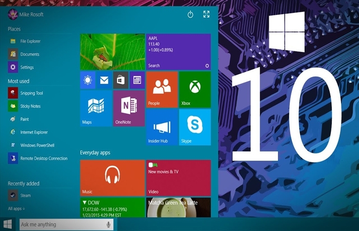 Windows 10 puso fecha