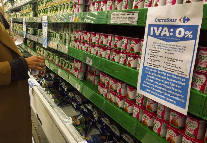 Por la quita del IVA, los precios de los alimentos básicos tuvieron una baja de 0,8% en agosto