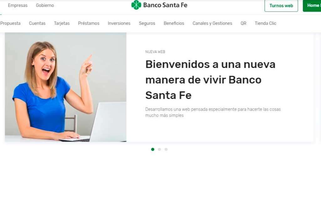 Banco Santa Fe presentó su nuevo sitio web totalmente renovado y multidispositivo